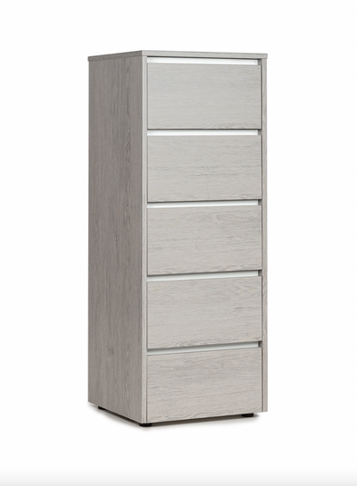SPLINE - 5 drawer ash oak storage cabinet