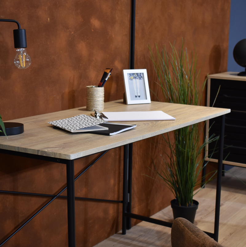 TASMAN - Wooden desk with metal structure