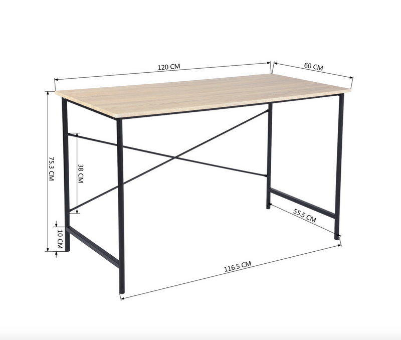TASMAN - Wooden desk with metal structure