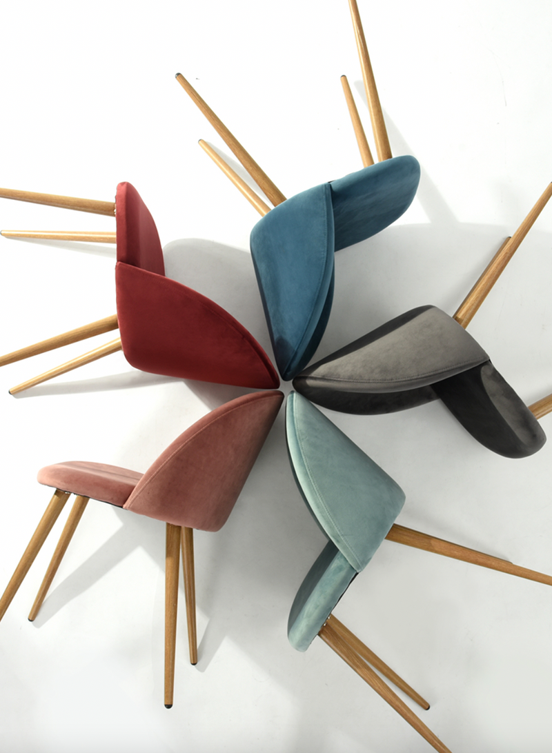 ZOMBA - Scandinavian velvet chairs