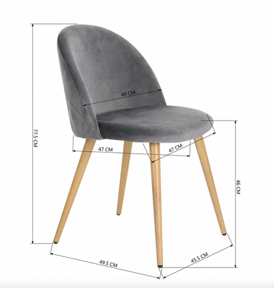ZOMBA - Scandinavian velvet chairs