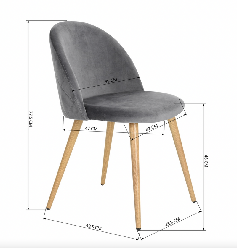 ZOMBA - Scandinavian velvet chairs