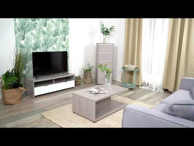 BANCO - Design TV stand with storage in ash oak
