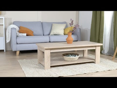COLINE - Modern coffee table in ceruse oak